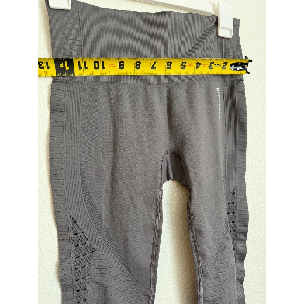 Gymshark Energy+ Seamless Leggings Charcoal Grey High Waisted Eyelet Mesh Small - Picture 7 of 10